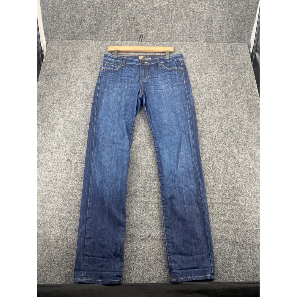 KUT from the Kloth Straight Leg Jeans Womens 10 Blue Dark Wash Casual 30x30